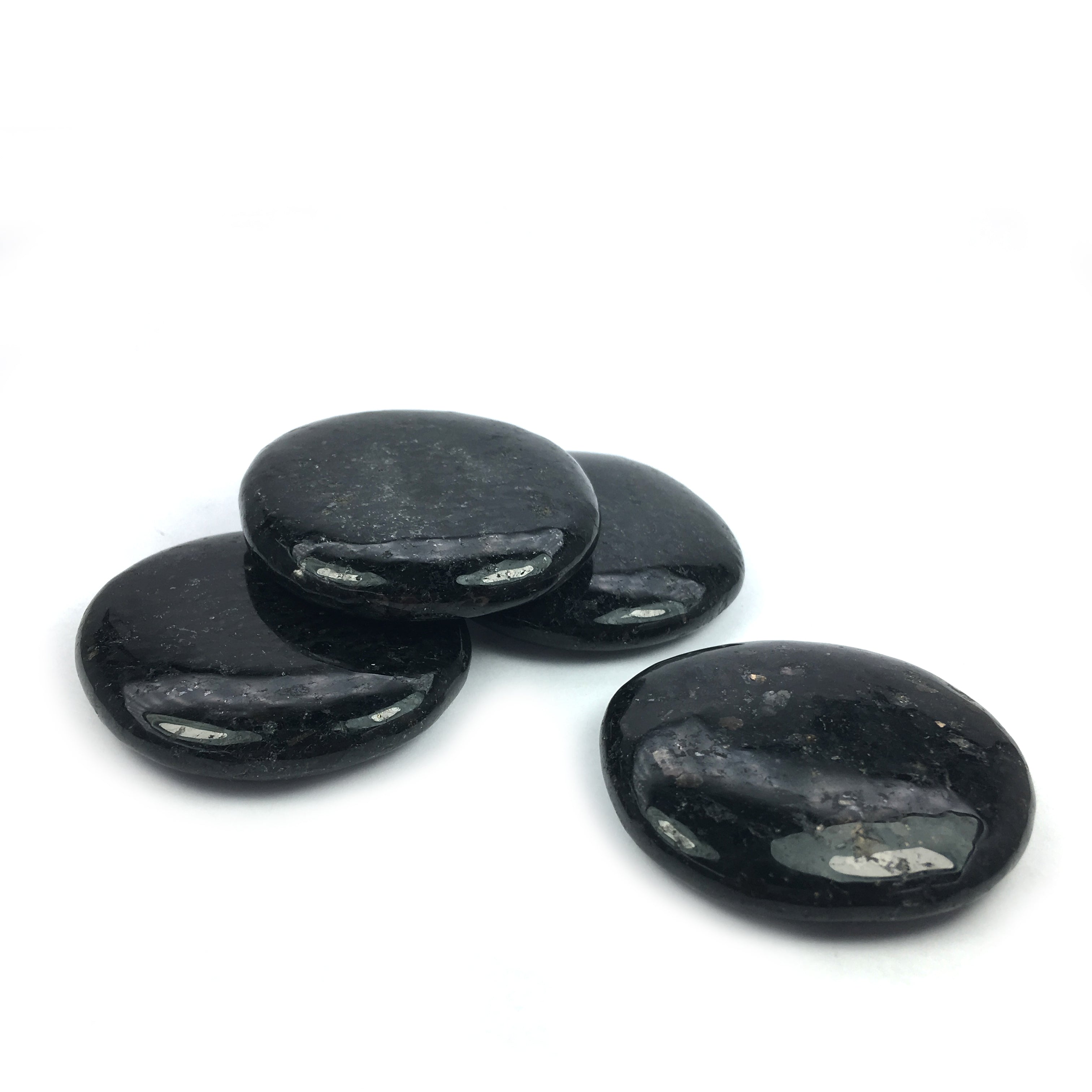 Nuummite Crystal Palm Stone - Happy Soul Online